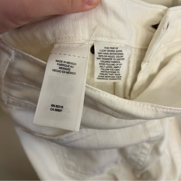 Lucky Brand Sienna Weekender Crop White Jeans Size 25 or 0 - Picture 12 of 13